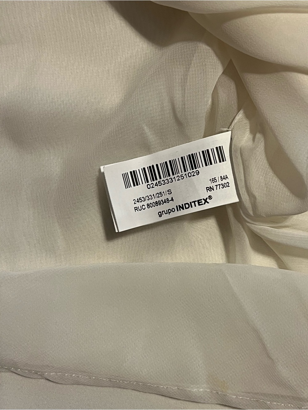 NWT “FLAWED” Zara Ivory Satin Maxi Slip Dress with Front Keyhole Size Small - Picture 15 of 16